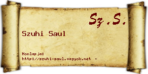 Szuhi Saul névjegykártya